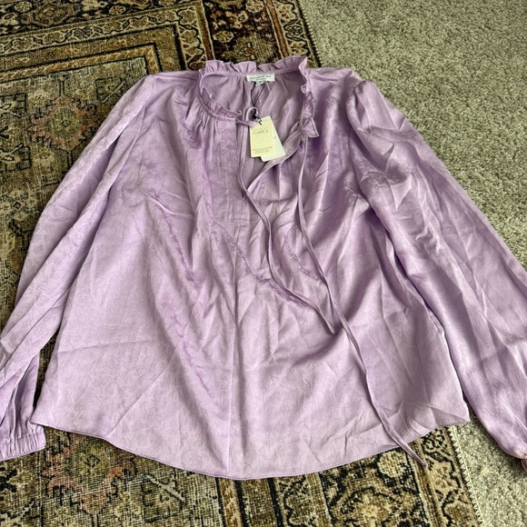 Purple office blouse - Picture 1 of 8